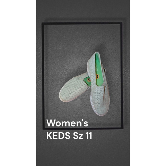 Keds Shoes - Keds Perforated Slip-On Sneakers Sz 11, Women's, Lt Green